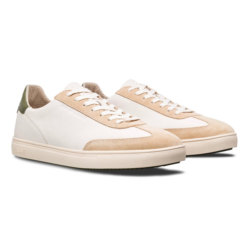 CLAE DEANE Shoes Mens USA046-H78 In Off White Vanilla Olive